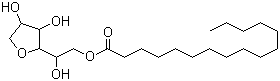 Sorbitan monopalmitate molecular structure (CAS 26266-57-9)