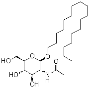 Heptadecyl 2-(acetylamino)-2-deoxy-beta-D-glucopyranoside molecular structure (CAS 262856-90-6)
