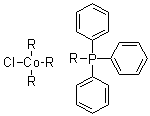 三(三苯基膦)氯化钴分子结构 (CAS 26305-75-9)
