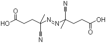 4,4'-Azobis(4-cyanovaleric acid) molecular structure (CAS 2638-94-0)