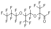 structure of CAS# 2641-34-1, Perfluoro-2,5-dimethyl-3,6-dioxanonanoyl fluoride