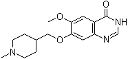 6-Methoxy-7-(N-methylpiperidin-4-ylmethoxy)-3,4-dihydroquinazolin-4-one molecular structure (CAS 264208-69-7)