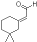 (E)-(3,3-二甲基环己亚基)-乙醛分子结构 (CAS 26532-25-2)