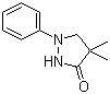 结构式 CAS# 2654-58-2, 4,4-二甲基菲尼酮; 菲尼酮 D; 4,4-二甲基-1-苯基-3-吡唑烷酮