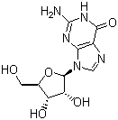 结构式 CAS# 26578-09-6, L-鸟嘌呤核苷; L-鸟苷