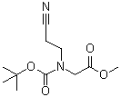 N-(2-Cyanoethyl)-N-[(1,1-dimethylethoxy)carbonyl]glycine methyl ester molecular structure (CAS 266353-19-9)