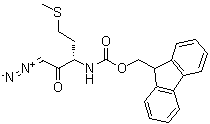 [(1S)-3-Diazo-1-[2-(methylthio)ethyl]-2-oxopropyl]carbamic acid 9H-fluoren-9-ylmethyl ester molecular structure (CAS 266359-45-9)