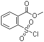 structure of CAS# 26638-43-7, Methyl 2-(chlorosulfonyl)benzoate;CBC; Methyl 2-chlorosulfonylbenzoate