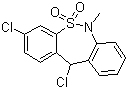 3,11-Dichloro-6,11-dihydro-6-methyldibenzo[c,f][1,2]thiazepine 5,5-dioxide molecular structure (CAS 26638-66-4)