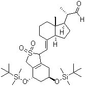 4-[[(4S,6R)-4,6-Bis[[(tert-butyl)dimethylsilyl]oxy]-1,3,4,5,6,7-hexahydro-2,2-dioxidobenzo[c]thien-1-yl]methylene]octahydro-a,7a-dimethyl-1H-indene-1-acetaldehyde molecular structure (CAS 266686-81-1)