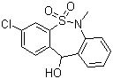 3-Chloro-6,11-dihydro-6-methyldibenzo[c,f][1,2]thiazepin-11-ol 5,5-dioxide molecular structure (CAS 26723-60-4)