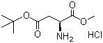 结构式 CAS# 2673-19-0, L-天冬氨酸 4-叔丁酯 1-甲酯盐酸盐