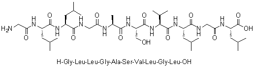 Glycyl-L-leucyl-L-leucylglycyl-L-alanyl-L-seryl-L-valyl-L-leucylglycyl-L-leucine molecular structure (CAS 267873-32-5)