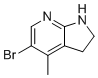 5-bromo-4-methyl-2,3-dihydro-1H-pyrrolo[2,3-b]pyridine molecular structure (CAS 267875-37-6)