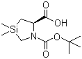 (5R)-3,3-Dimethyl-1-aza-3-silacyclopentane-1,5-dicarboxylic acid 1-tert-butyl ester molecular structure (CAS 268224-29-9)