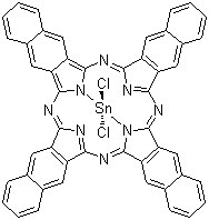 Tin(IV) 2,3-naphthalocyanine dichloride molecular structure (CAS 26857-61-4)