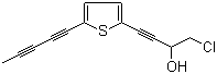 1-Chloro-4-[5-(1,3-pentadiyn-1-yl)-2-thienyl]-3-butyn-2-ol molecular structure (CAS 26905-70-4)