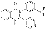 structure of CAS# 269390-77-4, 2-[(4-Pyridinylmethyl)amino]-N-[3-(trifluoromethyl)phenyl]benzamide;AAL 993