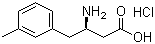 (R)-3-Amino-4-(3-methylphenyl)butyric acid hydrochloride molecular structure (CAS 269398-82-5)