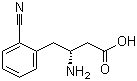 结构式 CAS# 269726-79-6, (R)-3-氨基-4-(2-氰基苯基)丁酸