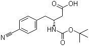 Boc-(R)-3-Amino-4-(4-cyanophenyl)butyric acid molecular structure (CAS 269726-86-5)