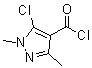 structure of CAS# 27006-83-3, 5-Chloro-1,3-dimethylpyrazole-4-carbonyl chloride;5-Chloro-1,3-dimethyl-1H-pyrazole-4-carbonyl chloride