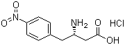 (S)-3-氨基-4-(4-硝基苯基)丁酸盐酸盐分子结构 (CAS 270062-87-8)