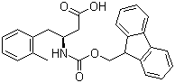 Fmoc-(S)-3-Amino-4-(2-methylphenyl)butanoic acid molecular structure (CAS 270062-91-4)