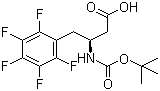 结构式 CAS# 270063-42-8, N-叔丁氧羰基-(S)-3-氨基-4-(五氟苯基)丁酸