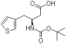 N-叔丁氧羰基-(S)-3-氨基-4-(3-噻吩基)丁酸分子结构 (CAS 270263-00-8)