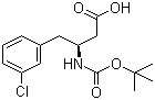Boc-(S)-3-Amino-4-(3-chlorophenyl)butyric acid molecular structure (CAS 270596-39-9)