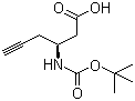 (3S)-3-[[(tert-Butoxy)carbonyl]amino]-5-hexynoic acid molecular structure (CAS 270596-47-9)