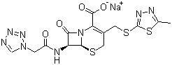 Cefazolin sodium salt molecular structure (CAS 27164-46-1)