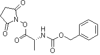 结构式 CAS# 27167-53-9, N-苄氧羰基-D-丙氨酸-2,5-二氧代-1-吡咯烷酯