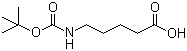 structure of CAS# 27219-07-4, Boc-5-aminopentanoic acid;5-(Boc-amino)valeric acid