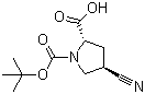 (2S,4R)-1-(tert-Butoxycarbonyl)-4-cyanopyrrolidine-2-carboxylic acid molecular structure (CAS 273221-94-6)
