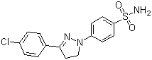 structure of CAS# 2744-49-2, Fluorescent Brightener 121;C.I. 50510; 3-(4-Chlorophenyl)-1-(4-sulfamoylphenyl)-2-pyrazoline