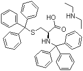 Diethylamine N-trityl-3-(tritylthio)-L-alanine salt molecular structure (CAS 27486-88-0)