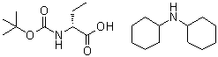(R)-2-[[(1,1-Dimethylethoxy)carbonyl]amino]butanoic acid compd. with N-cyclohexylcyclohexanamine molecular structure (CAS 27494-47-9)