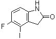 structure of CAS# 275386-75-9, 5-Fluoro-1,3-dihydro-4-iodo-2H-indol-2-one;1,3-Dihydro-5-fluoro-4-iodo-2H-indol-2-one; 5-Fluoro-4-iodo-1,3-dihydroindol-2-one