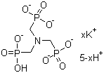 Aminotrimethylenephosphonic acid potassium salt molecular structure (CAS 27794-93-0)