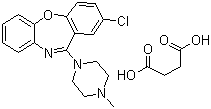 Loxapine succinate salt molecular structure (CAS 27833-64-3)