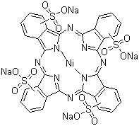 Tetrasulfonated nickel phthalocyanine sodium salt molecular structure (CAS 27835-99-0)
