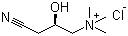 结构式 CAS# 2788-28-5, D-卡内腈; (R)-3-氰基-2-羟基-N,N,N-三甲基-1-丙铵氯化物