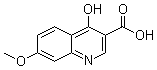结构式 CAS# 28027-17-0, 4-羟基-7-甲氧基-3-喹啉羧酸