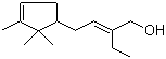 2-Ethyl-4-(2,2,3-trimethylcyclopent-3-en-yl)-but-2-en-1-ol molecular structure (CAS 28219-61-6)