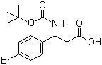 Boc-3-amino-3-(4'-bromophenyl)propionic acid molecular structure (CAS 282524-86-1)