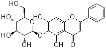 Baicalein 6-O-beta-D-glucopyranoside molecular structure (CAS 28279-72-3)