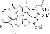 结构式 CAS# 28302-36-5, 叶绿素铜钠