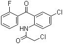 2-氯-N-[4-氯-2-(2-氟苯甲酰)苯基]乙酰胺分子结构 (CAS 2836-40-0)